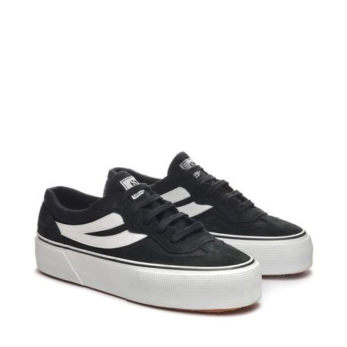 Tenis-Plataforma-Negros-3041-Revolley-Colorblock-Mujer-Superga